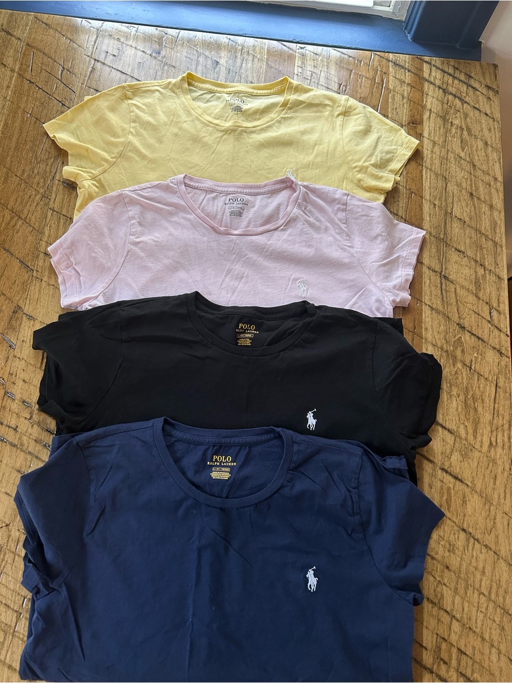 Ralph Lauren short sleeve ladies tee shirts 4 set.  Large